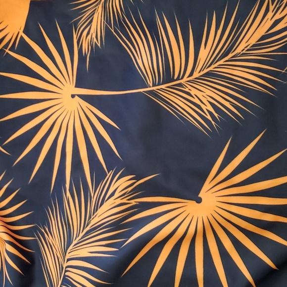 W You Di An Black with Orange Tropical Leaf Print Tummy Control Swimsuit SZ 4XL - Picture 10 of 10